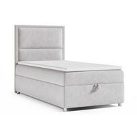 BOXBETT mit Bettkasten Trinity K11-SINGLE Bonellfederkern inkl. Topper - Silberfarben, Holz/Holzwerkstoff (80/200cm) - Best For Home