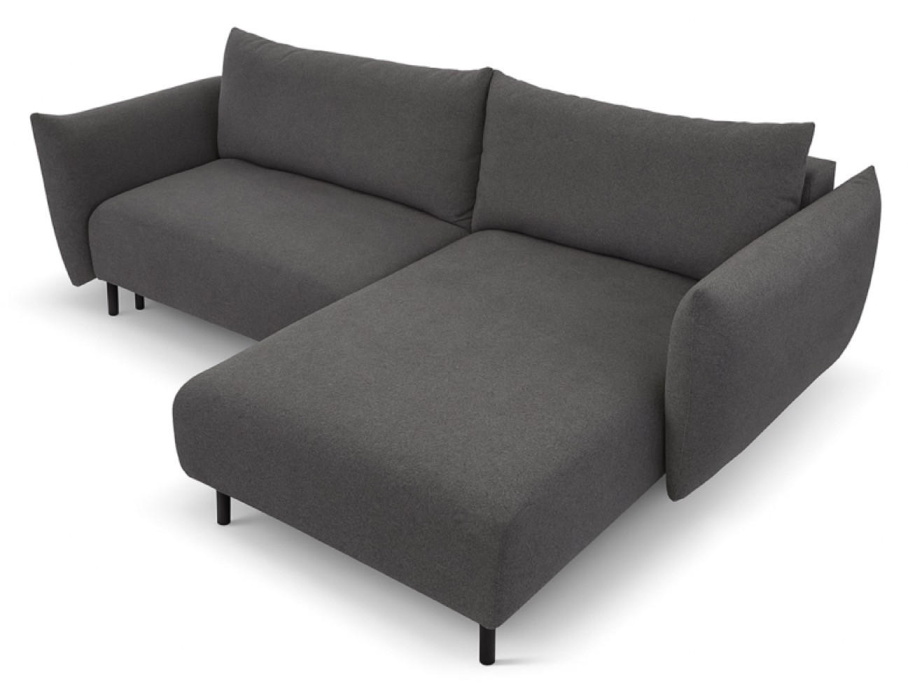 ECKSOFA Grafit DELI Mit Schlaffunktion Rechts - Graphitfarben, Textil (171/257cm) - Sepro Meble