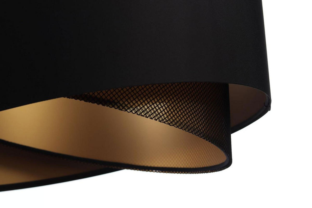 HÄNGELEUCHTE Gold 50/23 cm - Goldfarben/Schwarz, Kunststoff (50/1.3/23cm) - ONZENO