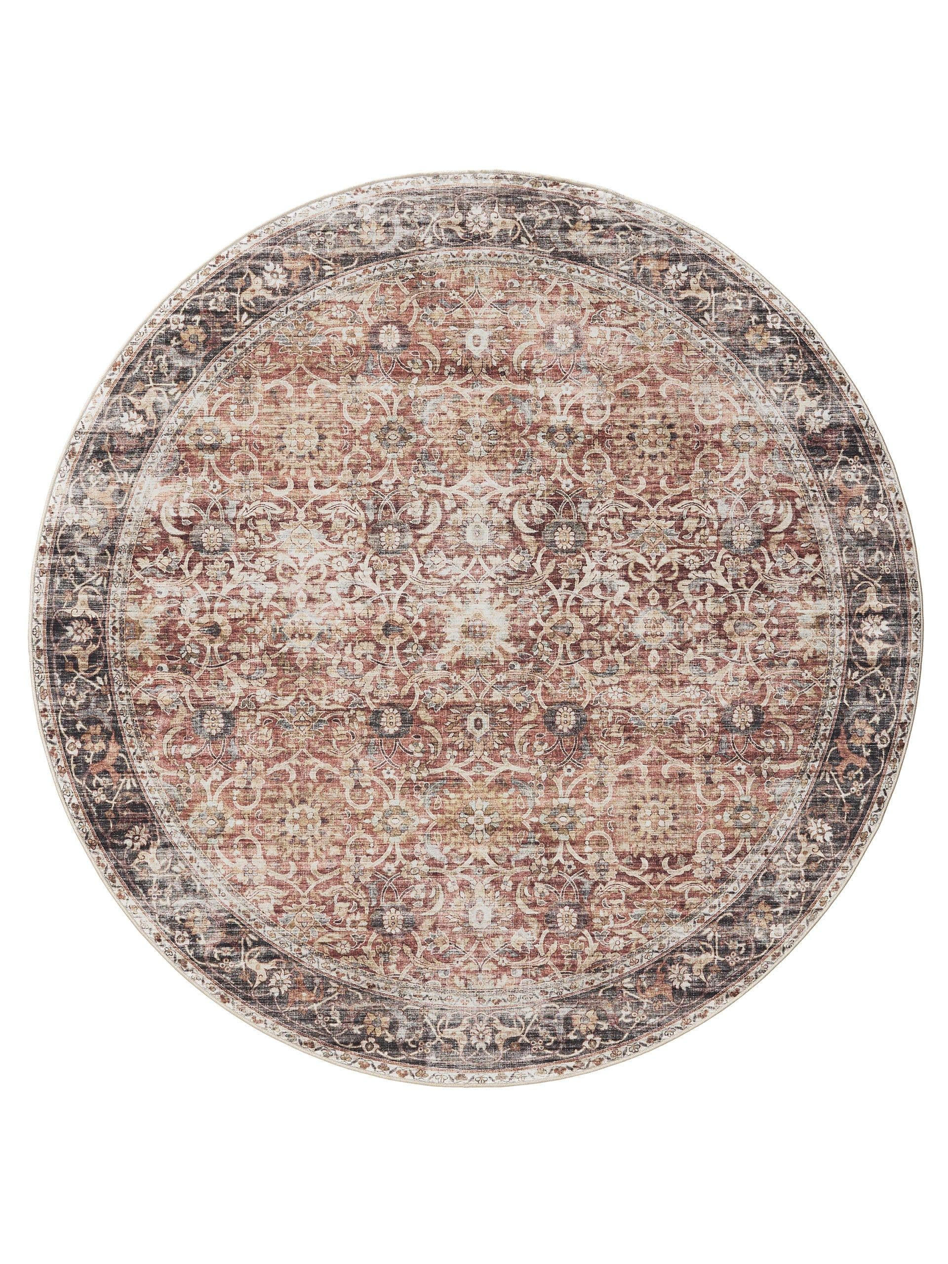 VINTAGE-TEPPICH George waschbar ø 160 cm rund - Multicolor, Kunststoff (160/160cm) - benuta