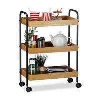 ROLLWAGEN - Multicolor, Holz/Metall (50/70/28cm) - Relaxdays