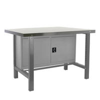 WERKBANK BUFFALO METAL mit Schrank | HxBxT 83x150x73cm | Traglast 600kg | Grau - Grau, Metall (150/83/73cm) - PROREGAL