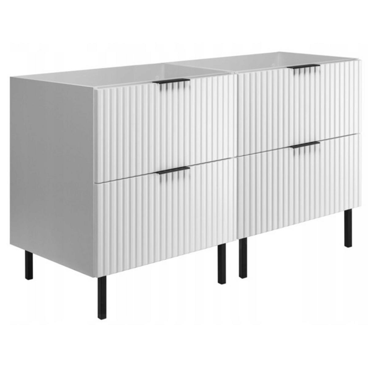 WASCHBECKUNTERSCHRANK FLOW Weiß matt 120/57/46 cm - Weiß, Holzwerkstoff (120/57/46cm) - Rodan