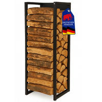 KAMINHOLZREGAL Phoenix innen & außen für Wandmontag 92x41x31cm Schwarz - Schwarz, Metall (41/92/31cm) - PROREGAL