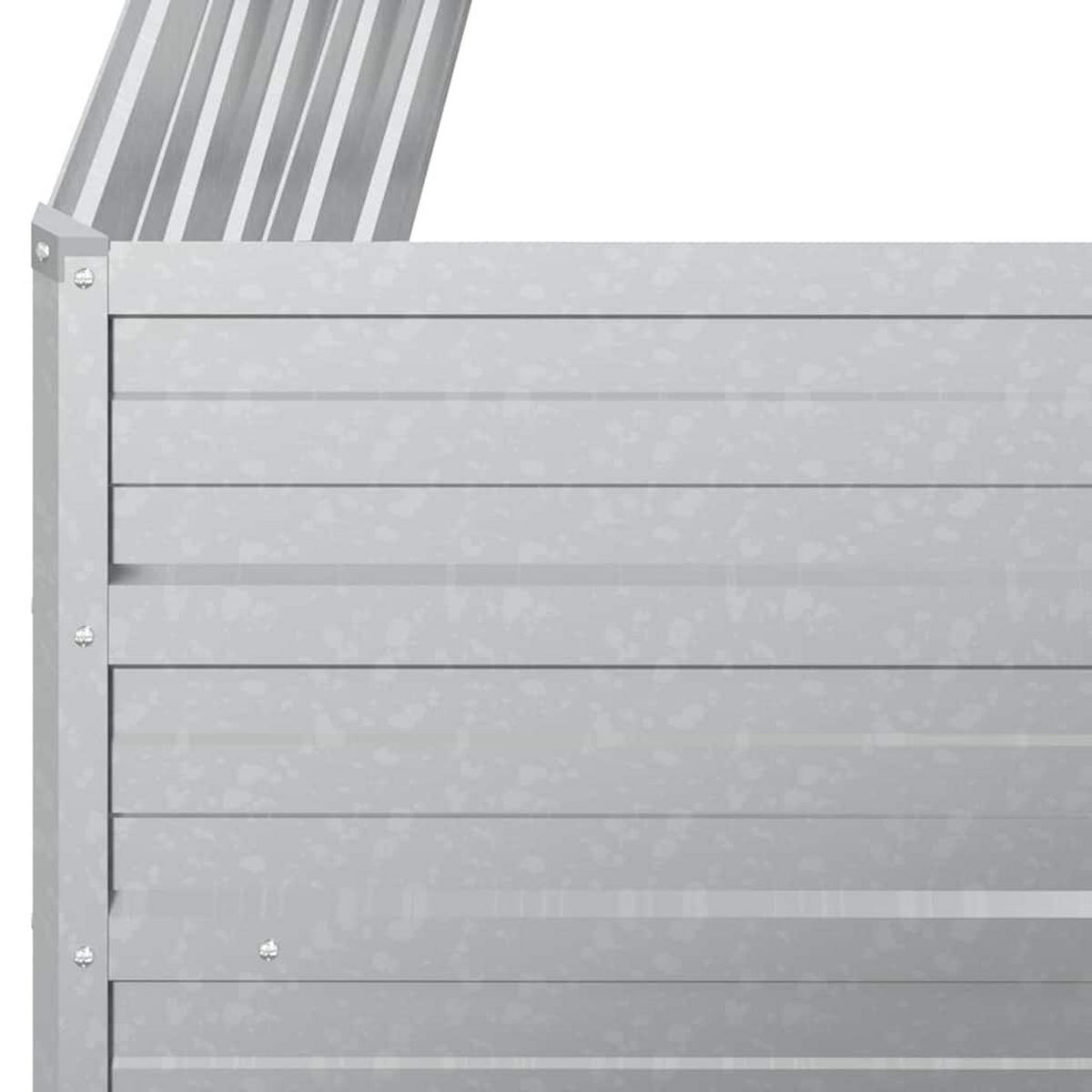 HOCHBEET 100/40/45 cm, aus Verzinkter Stahl, Silber - Silberfarben, Metall (40/45/100cm) - vidaXL