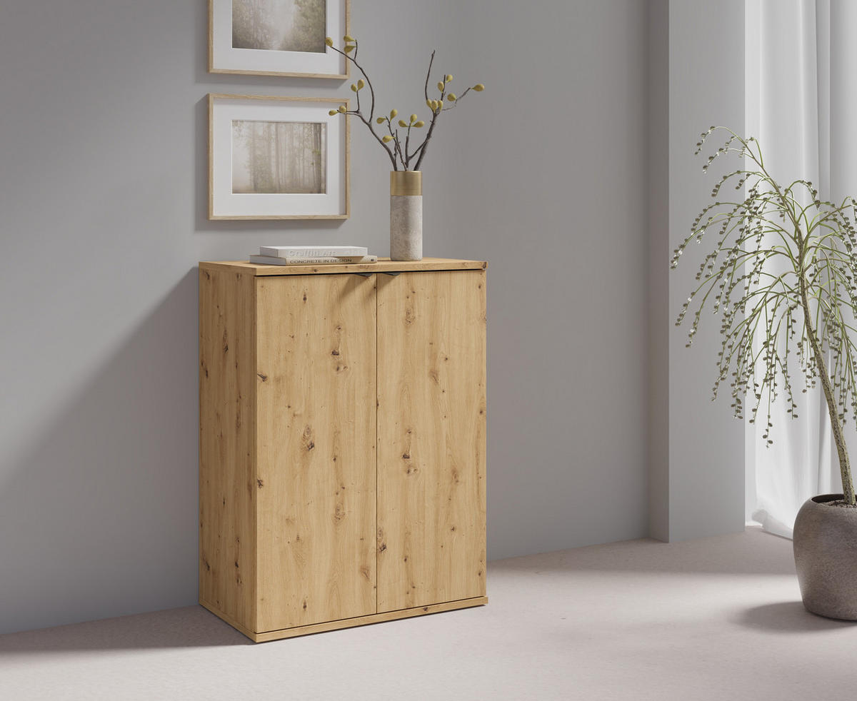 KOMMODE Eiche Artisan 60/82,5/35 - Eiche Artisan, Holzwerkstoff (60/83/35cm) - RAUMHIRSCH FURNITURE