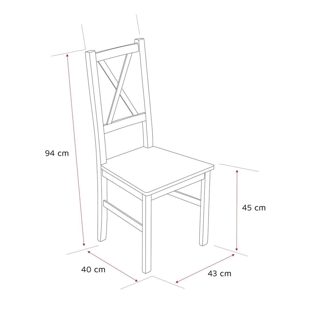 HOLZSTUHL für das Esszimmer ROMA, nussbaum - Braun, Holzwerkstoff (43/95/40cm) - Idohome