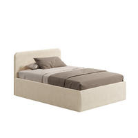 POLSTERBETT 140x200 cm Bonnellfederkernmatratze H2 Microvelours in Vanille - Creme, Textil (140/200cm) - Home Collective