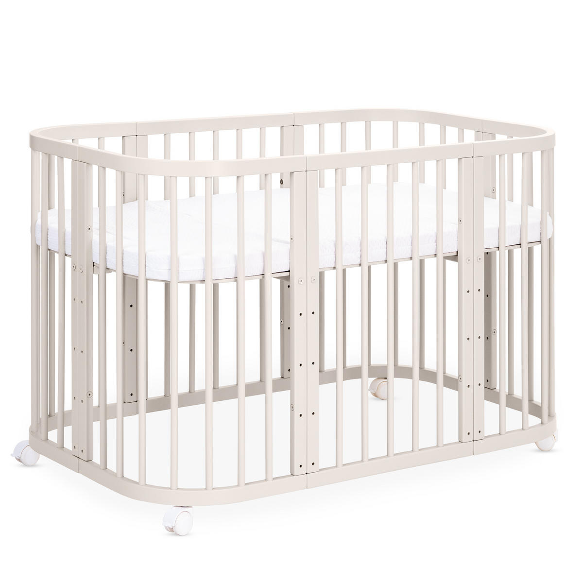 PĂTUȚ bebe Cașmir, 7in1 cu saltea - cașmir, material textil/lemn (73/123cm) - waldin