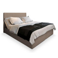 BOXBETT MILARA 180x200 cm mit Matratze und Topper - Beige - Beige, Holz (180/200cm) - MASSENO