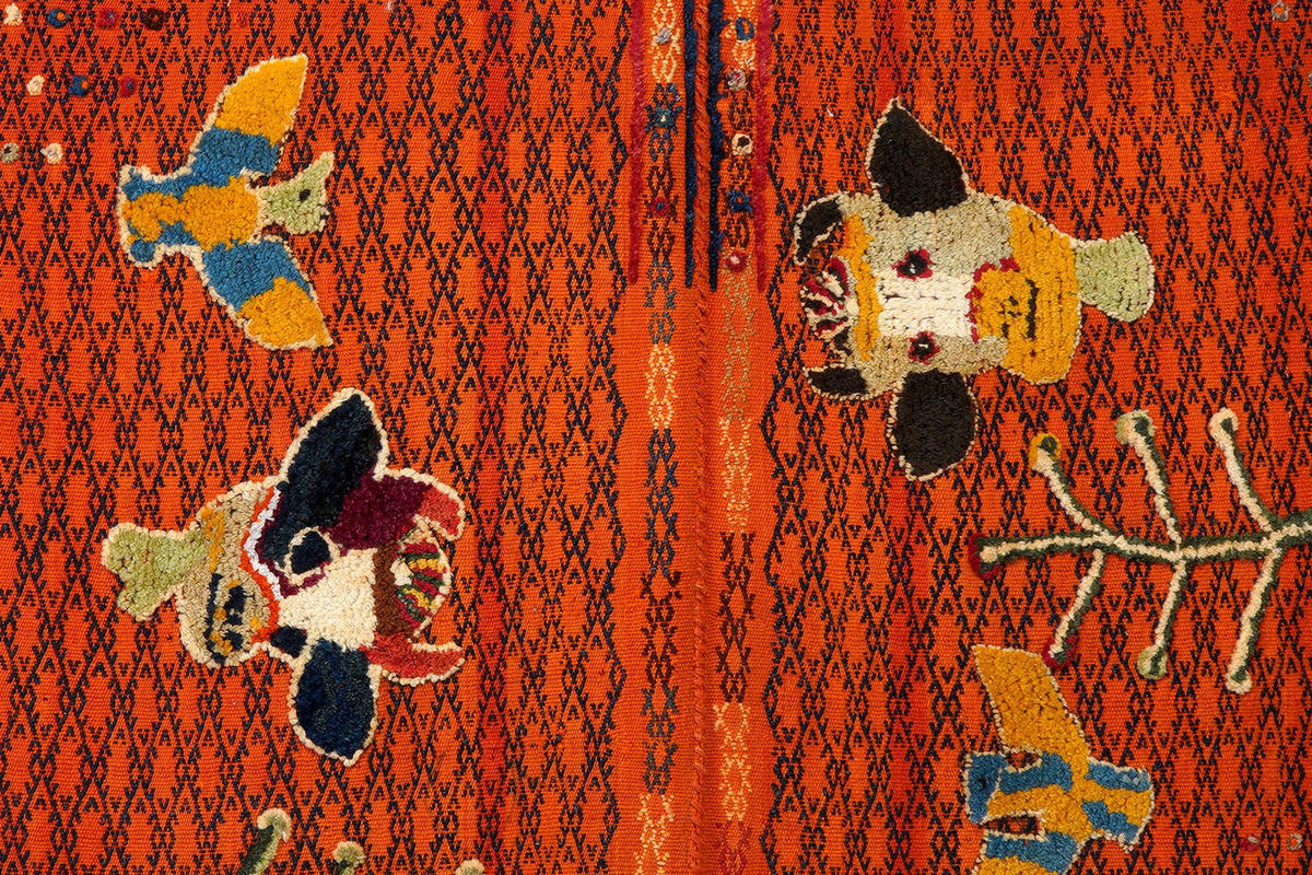 HANDWEBTEPPICH Sumak Sirdjan Orange 160/155 cm Schurwolle - Orange, Textil (155/160cm) - Looma