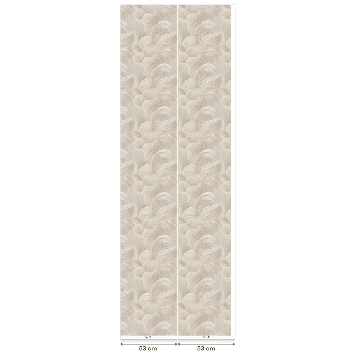 TAPETE - Lines - Ventilator - Beige - 100x280 cm - Creme, Papier (100/280cm) - OnlyWow