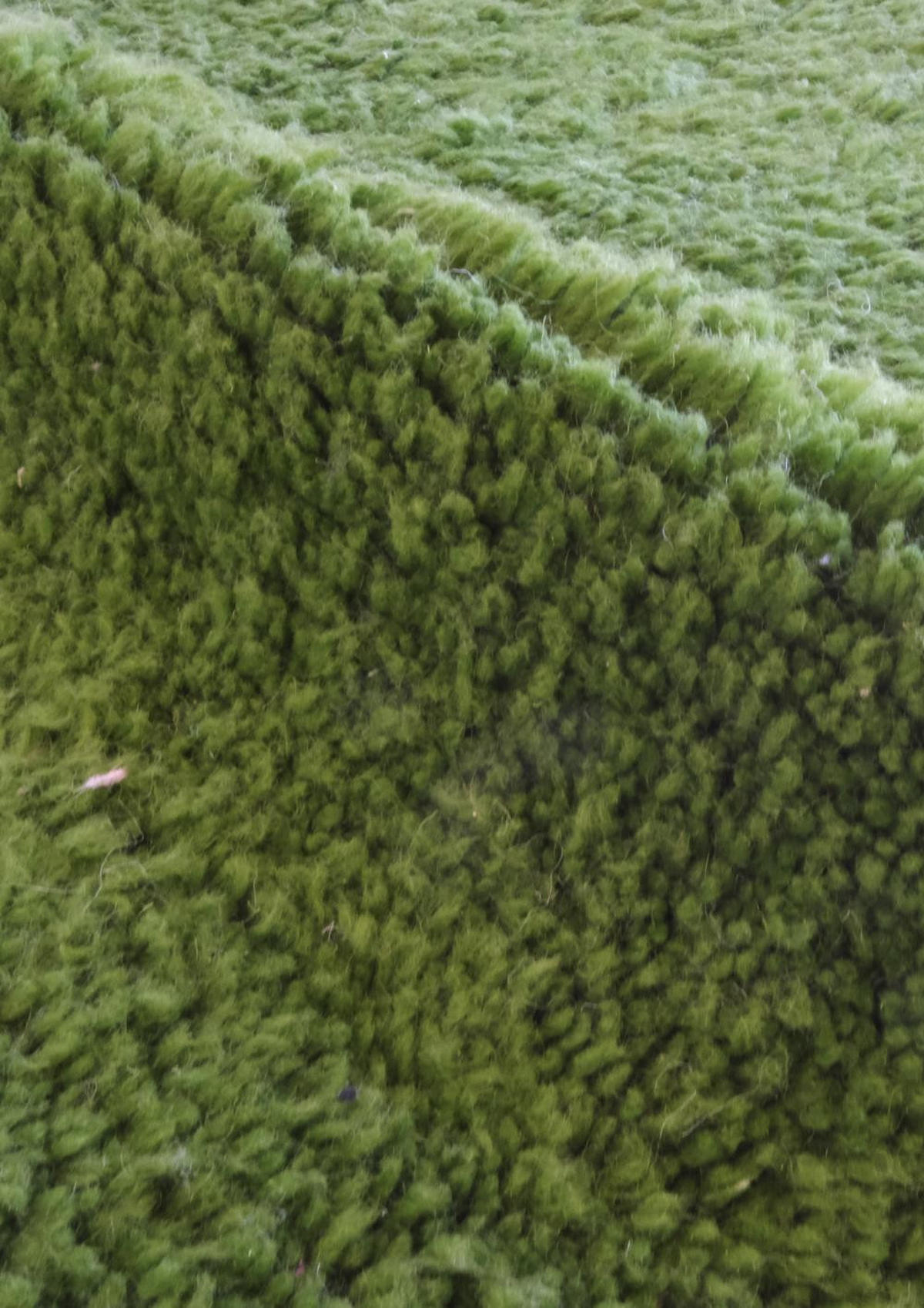 BERBERTEPPICH grafisch handgeknüpft aus Wolle 200x 300 cm - Grün, Naturmaterialien (200/300cm) - AFK Living