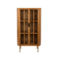 VITRINENSCHRANK Yaz Kast Hoog Hout - Braun, Holz (80/140/38cm) - Housecraft Living