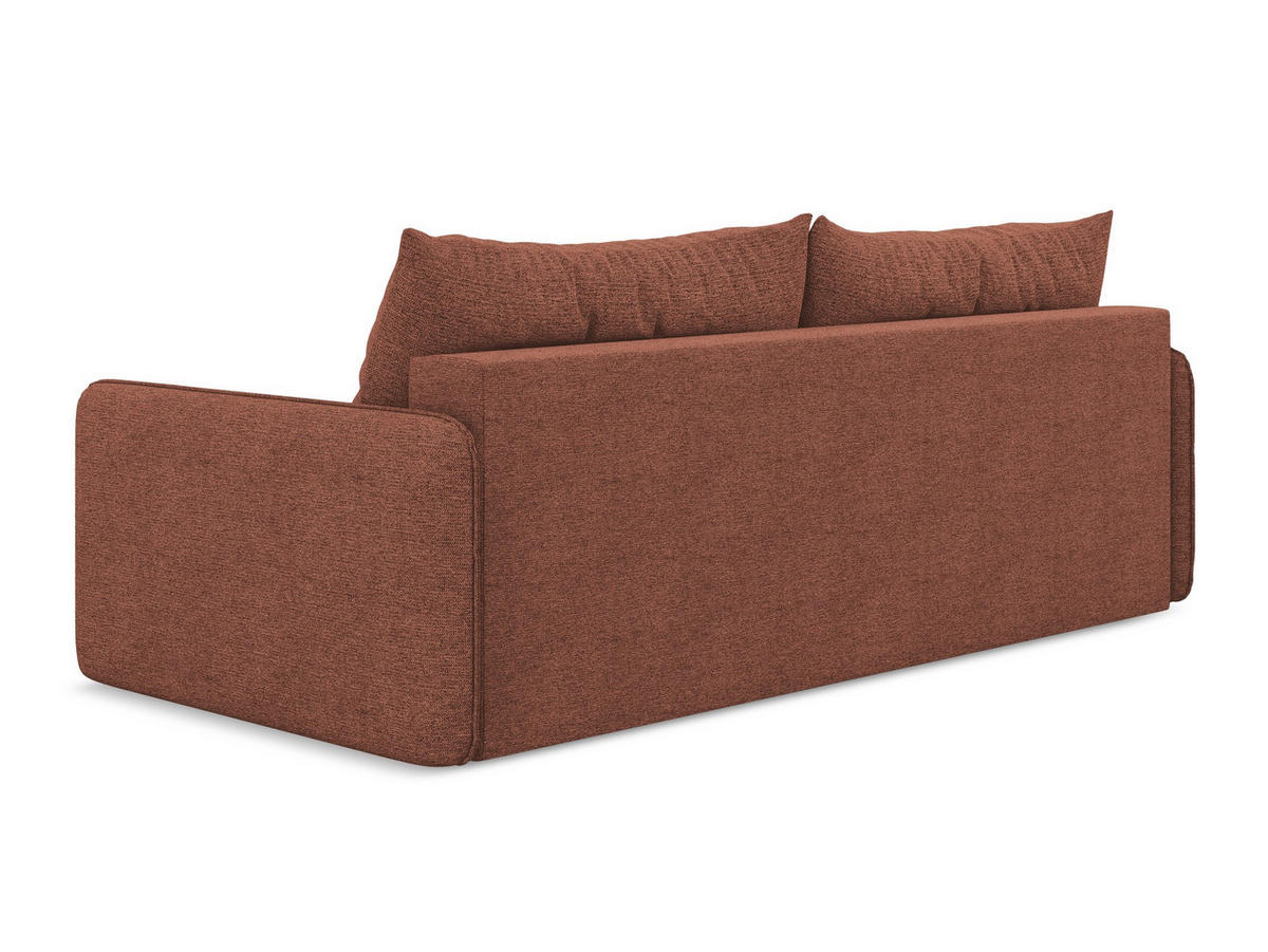 3-SITZER SOFA mit Schlaffunktion Chenille Stoff Pink - Pink/Hellrosa, Kunststoff/Textil (216/86/105cm) - Makamii