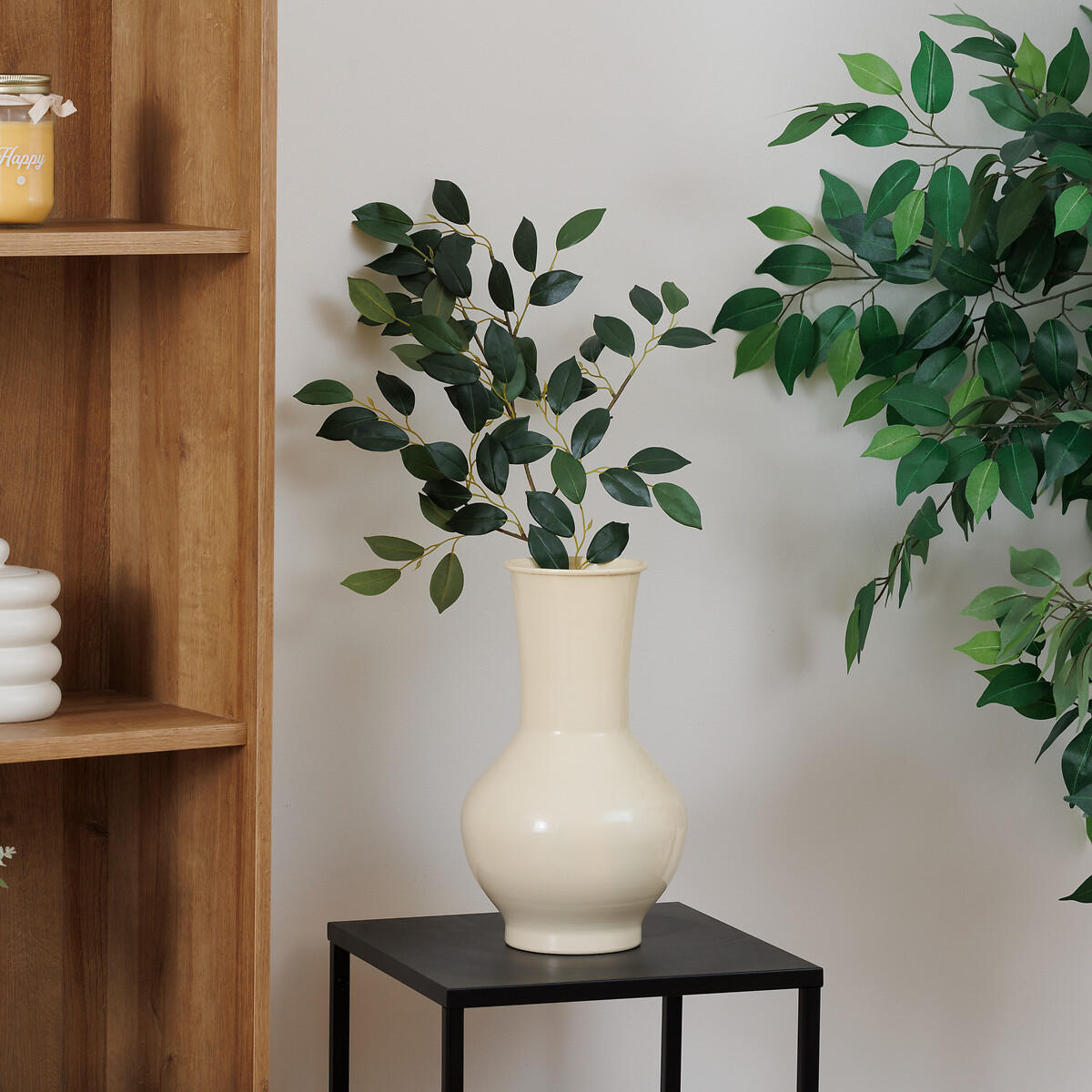 METALLVASE Kian 20/20/34,5 cm - Gelb, Metall (34.5cm) - Atmosphera Createur d´interieur