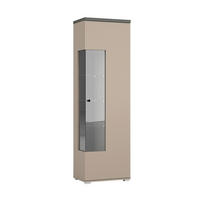 VITRINE Opio Taupe und Anthrazit - Beige, Holzwerkstoff (55/179.6/35.5cm) - Petits-meubles