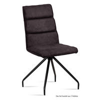 ESSZIMMERSTUHL (2er-Set) Devnet 47x92x60 Schwarz/Espresso - Dunkelbraun/Schwarz, Kunststoff (60/92/47cm) - 58aufmkessel