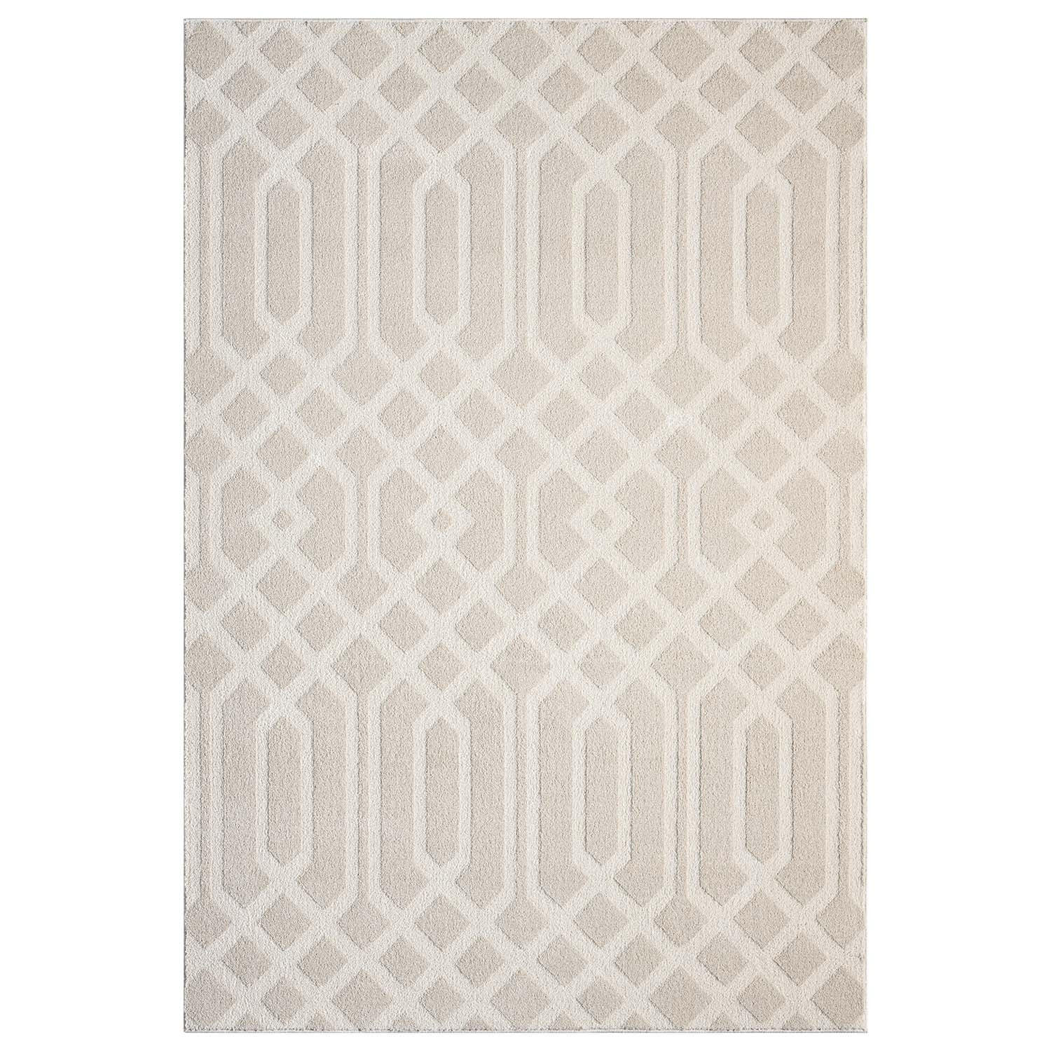 KURZFLOR-TEPPICH Flair 138 Beige 120x170 cm - Beige, Textil (120/170cm) - carpet city