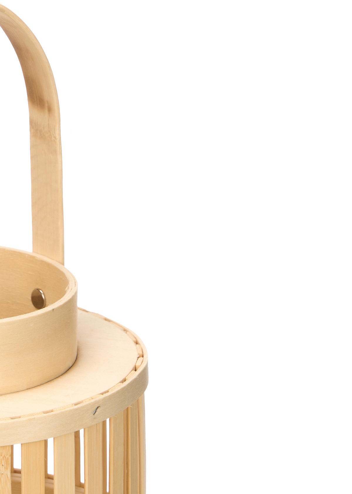 LATERNE Bambus Elysian Ø 16,5 x 39 cm - Beige, Naturmaterialien (16.5/39/16.5cm) - Giftdecor