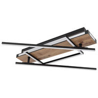 LED DECKENLEUCHTE Colli Messing Holzoptik - Messingfarben, Metall (120/20/11.5cm) - Globo Lighting