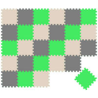 SPIELMATTE ab Null - 270/90 cm Puzzlematte Grau - Multicolor, Kunststoff (30/30cm) - Littletom
