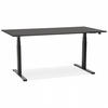 SCHREIBTISCH Schwarz 140x70x127 cm - Schwarz, Holz/Metall (140/70/127cm) - AlterEgo