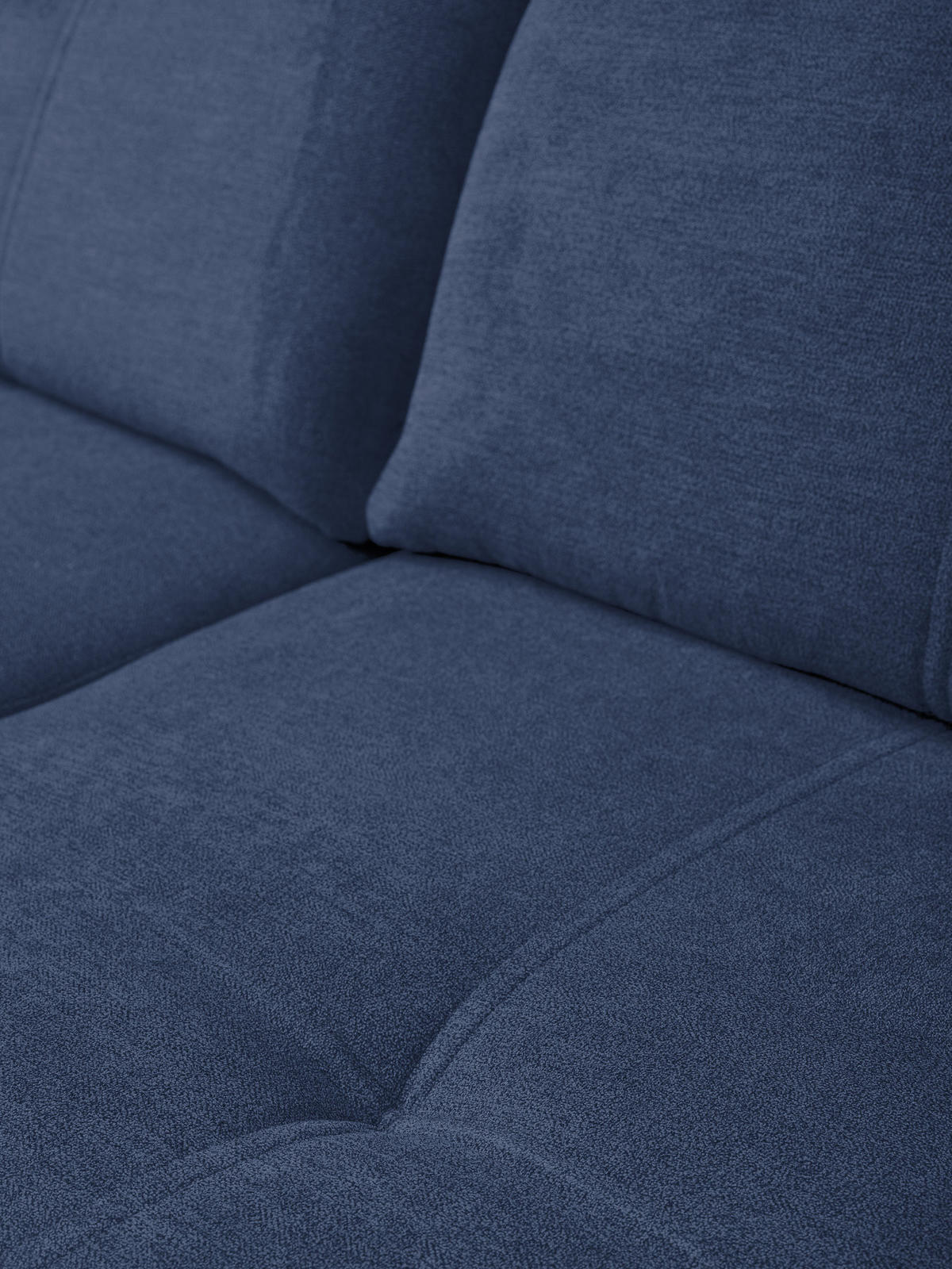 ECKSOFA PANAMA mit Schlaffunktion und Bettkasten, Farbe: Dunkelblau, Velourstoff, Ottomane Links - Dunkelblau, Textil (270/180cm) - VENASI MÖBEL