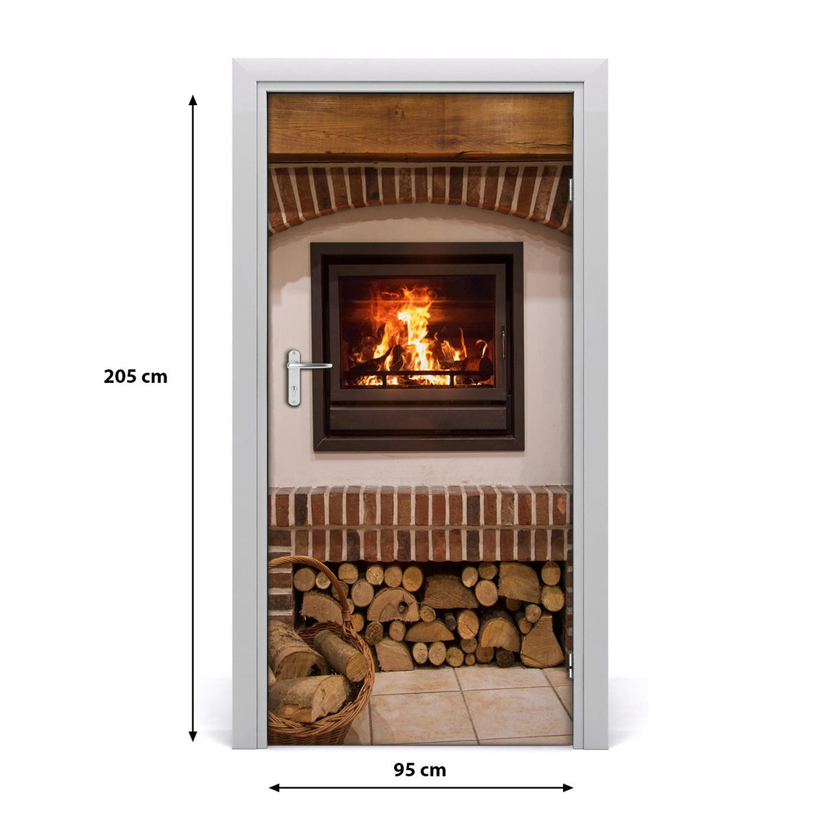 TÜRAUFKLEBER 95x205 cm Dekorativ für Türen - Dunkelbraun, Kunststoff (95/205/0.01cm) - TULUP