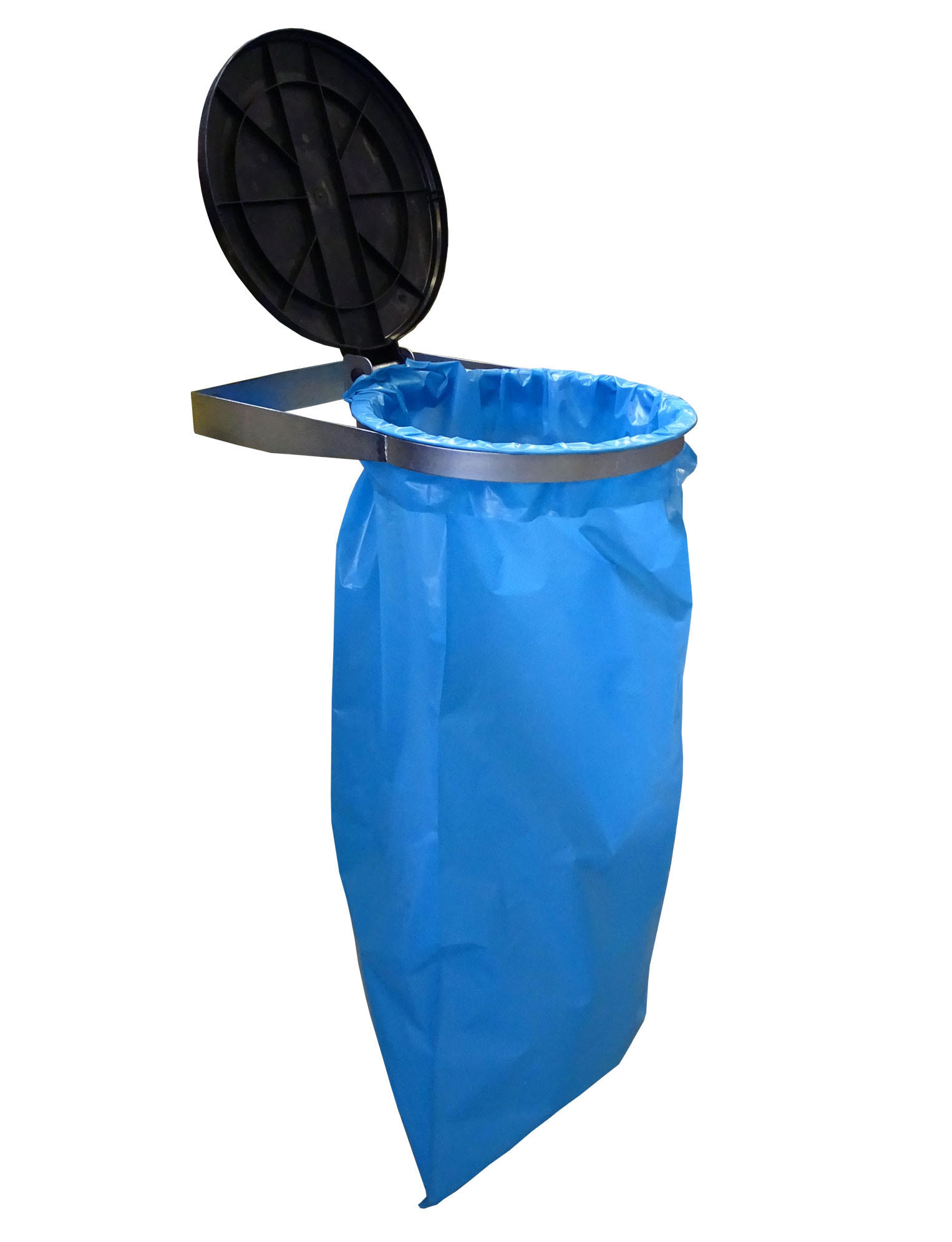 MÜLLSACK Wandhalter 120 Liter - Schwarz, Metall (39/10/53cm) - QUICK STAR