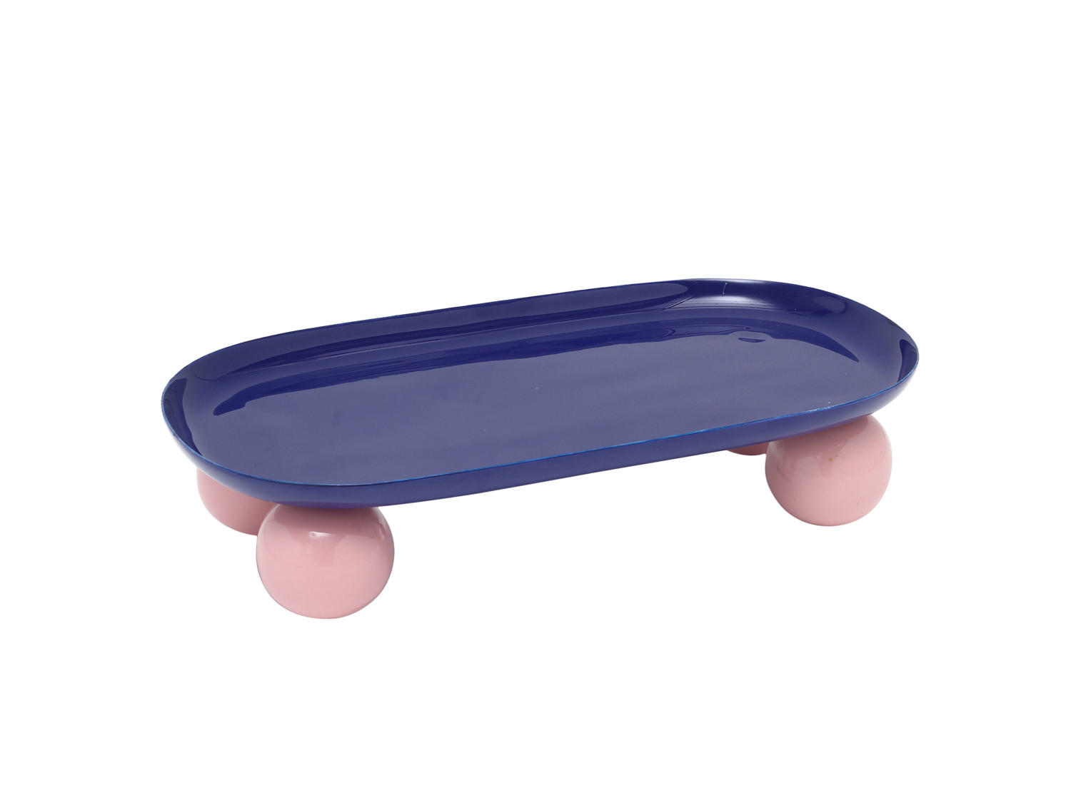 Present Time Serviertablett Blau 16x6x39 cm