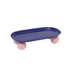 SERVIERTABLETT Double Funky Blau 39/16/6 cm - Blau, Metall (16/6/39cm) - Present Time