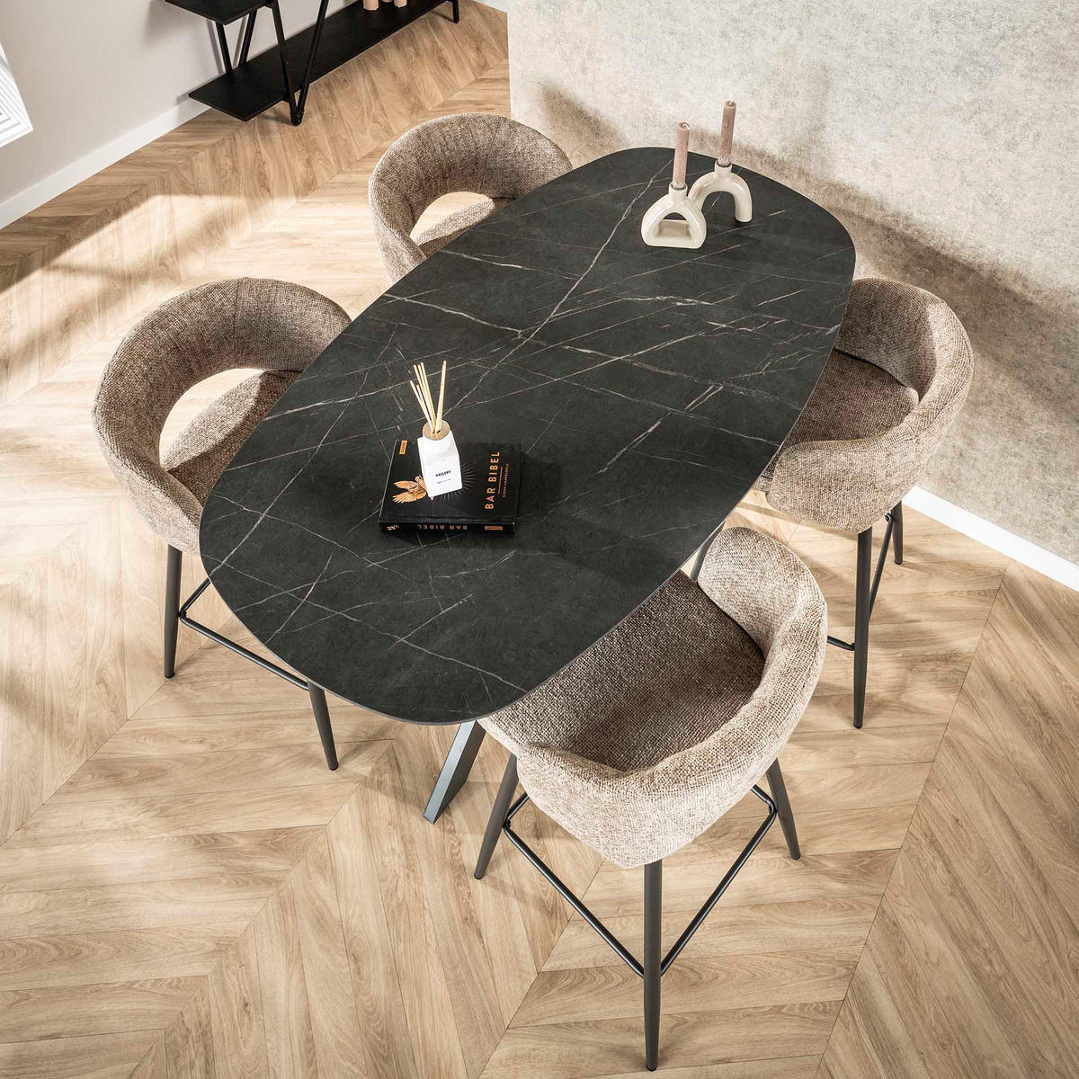 BARTISCH Deen Schwarz 80/140/ 93 cm - Schwarz, Holz (140/93/80cm) - Hoyz Collection