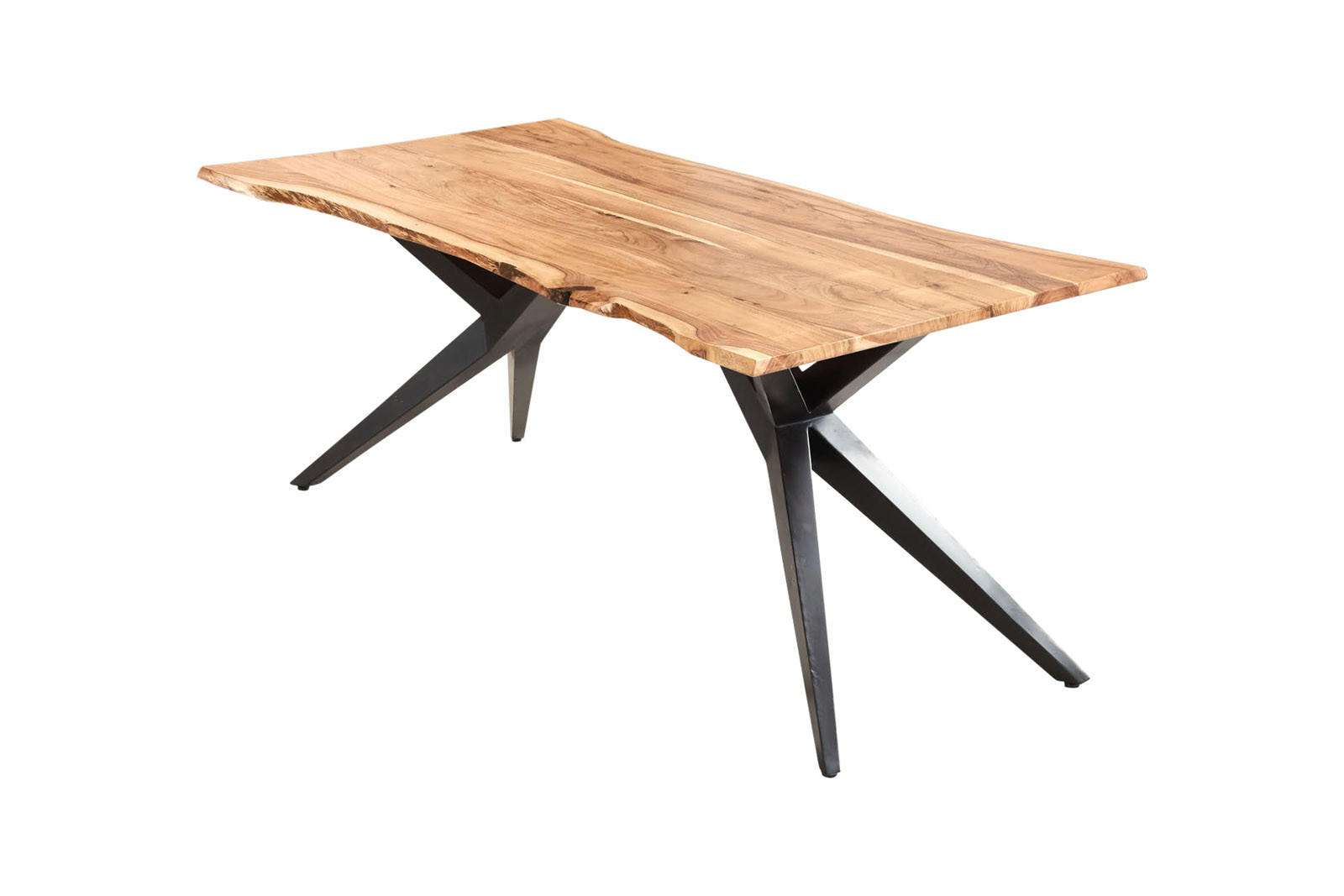 ESSTISCH CONNI - Beige/Schwarz, Holz/Metall (100/300/77cm) - SAM