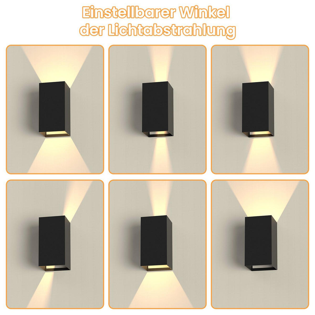 LED WANDLEUCHTE Herz - Schwarz, Metall (10/20/10cm) - Nettlife