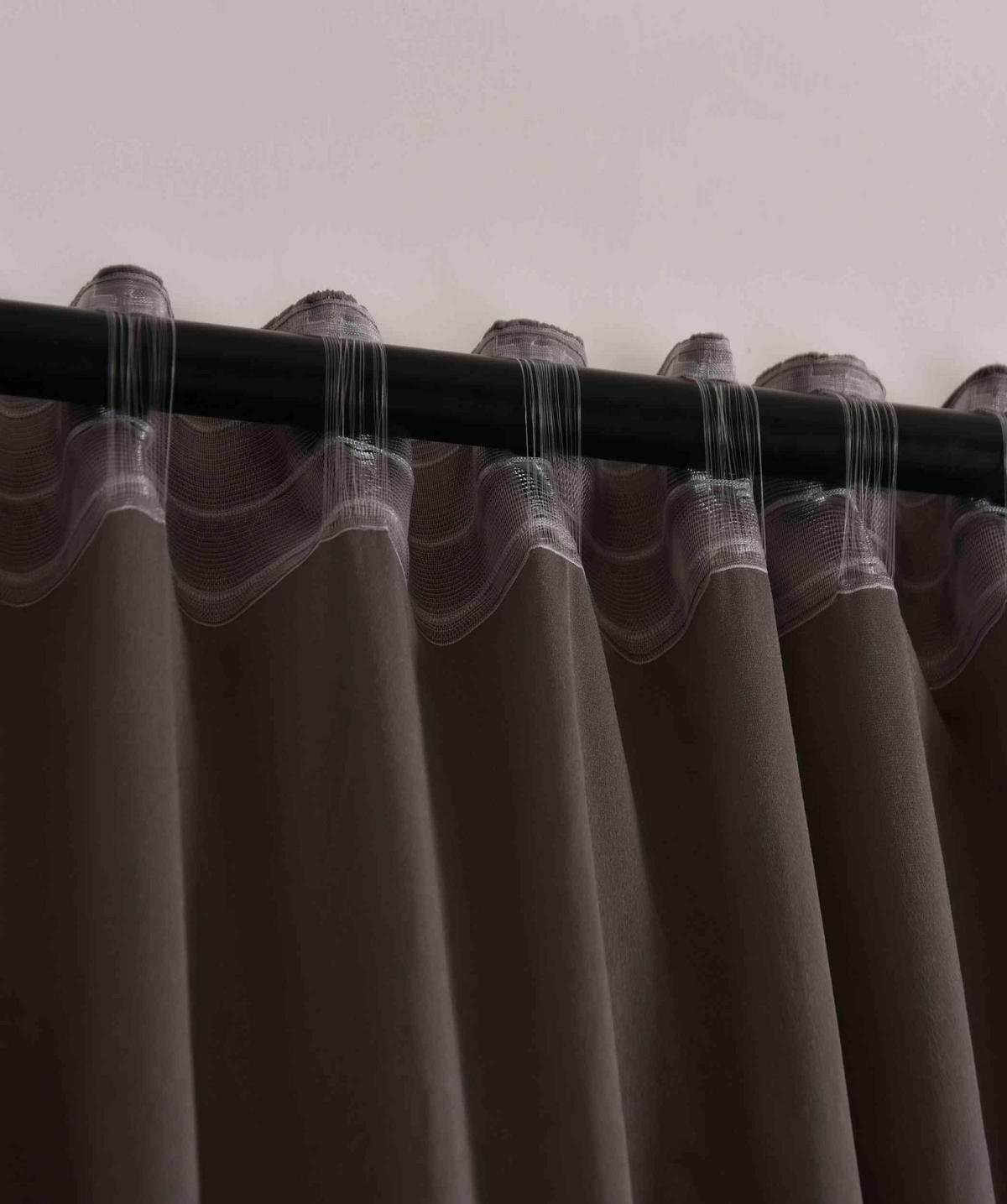 VORHANG SAMT MILANO STAR HxB 245x140 cm Grau Rosegold - Roségold, Textil (140/245cm) - Gardinenbox