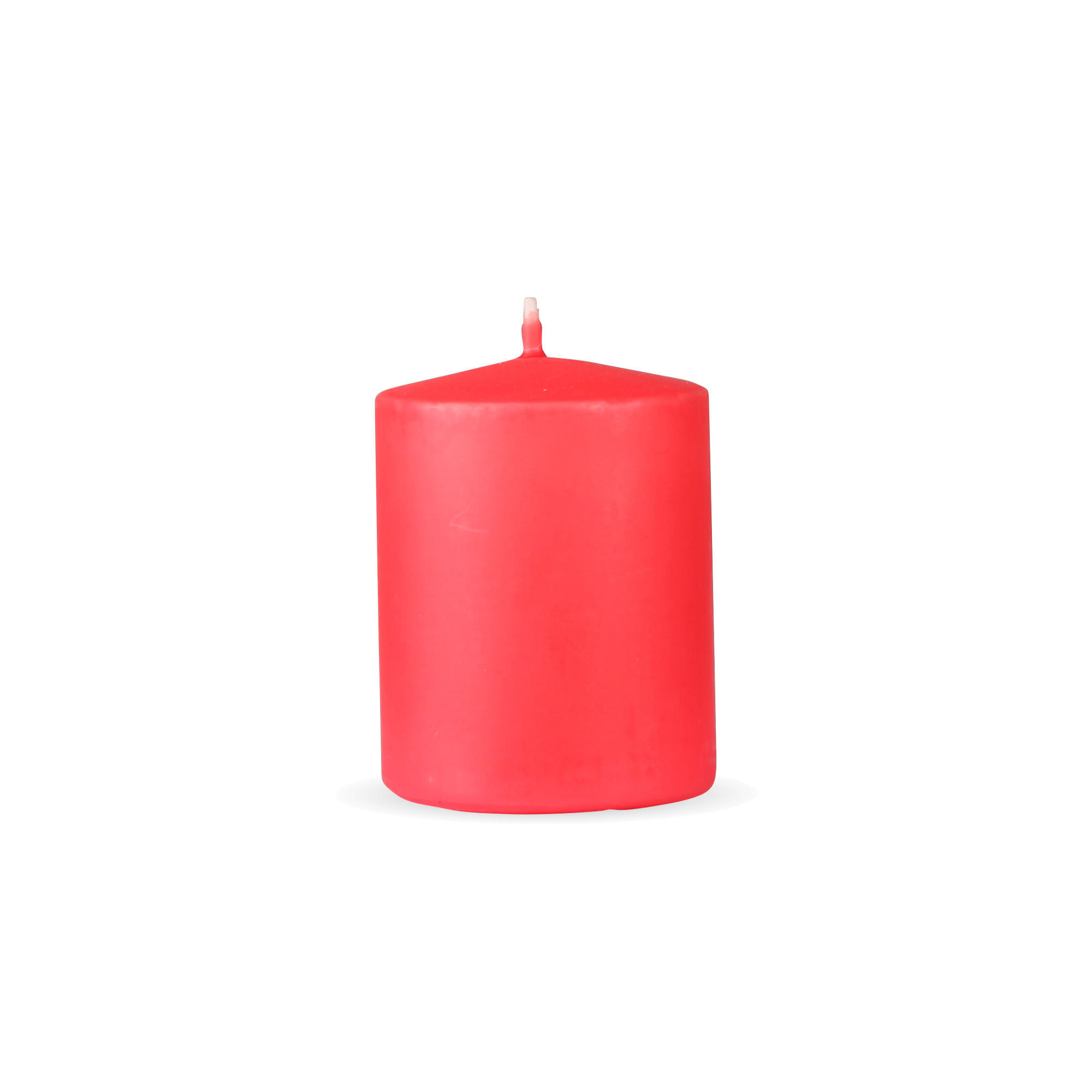 STUMPENKERZEN "Rot", Größe Ø7cm x Höhe: 8 cm - Rot, Naturmaterialien (7/8cm) - HS Candle