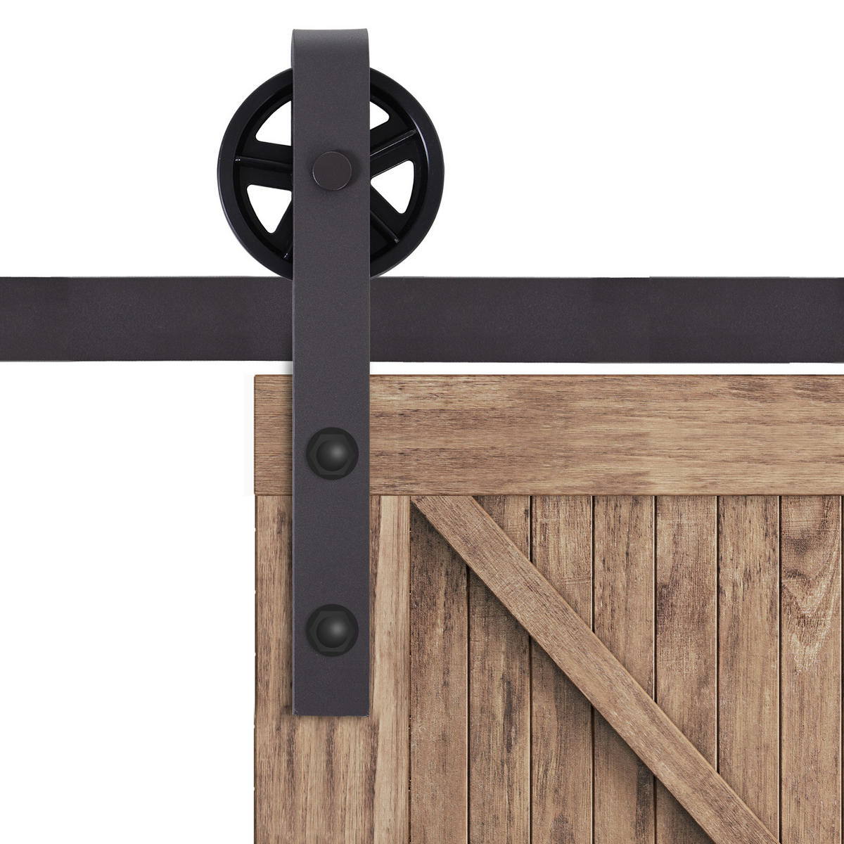 SCHIEBETÜRSYSTEM - Braun, Metall (4/0.6/183cm) - HOMCOM