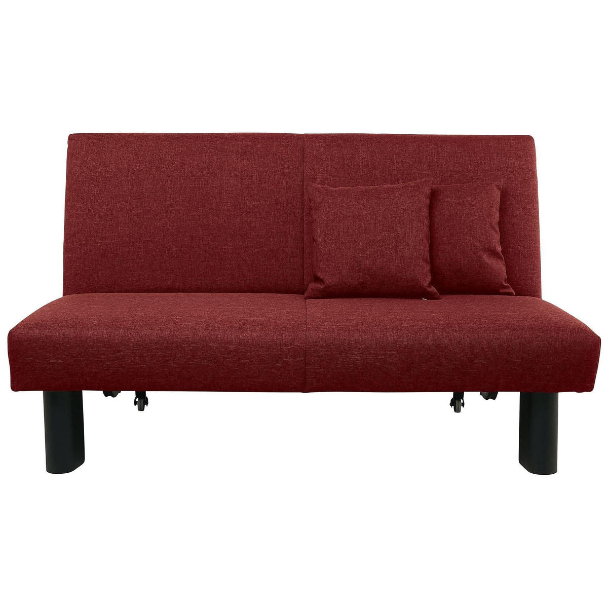 FALTSOFA Kalomira Bezug Flachgewebe Metall schwarz / rot - Rot, Kunststoff (145/84/100cm) - 58aufmkessel