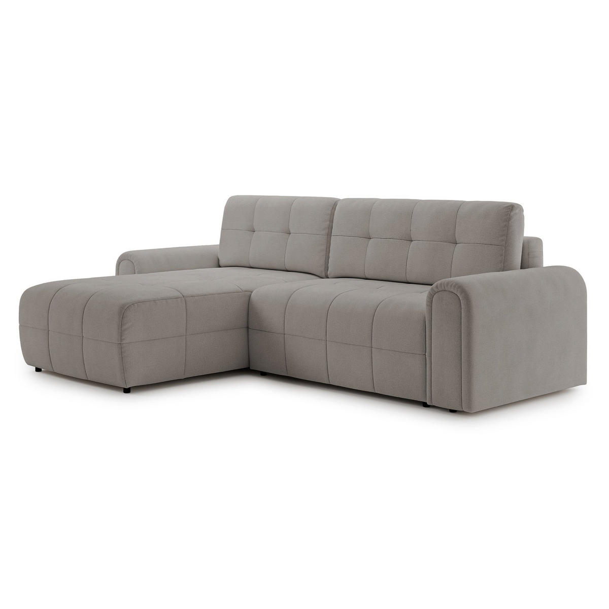 ECKSOFA Simolla Greige links - Taupe/Schwarz, Kunststoff/Textil (268/180cm) - Selsey