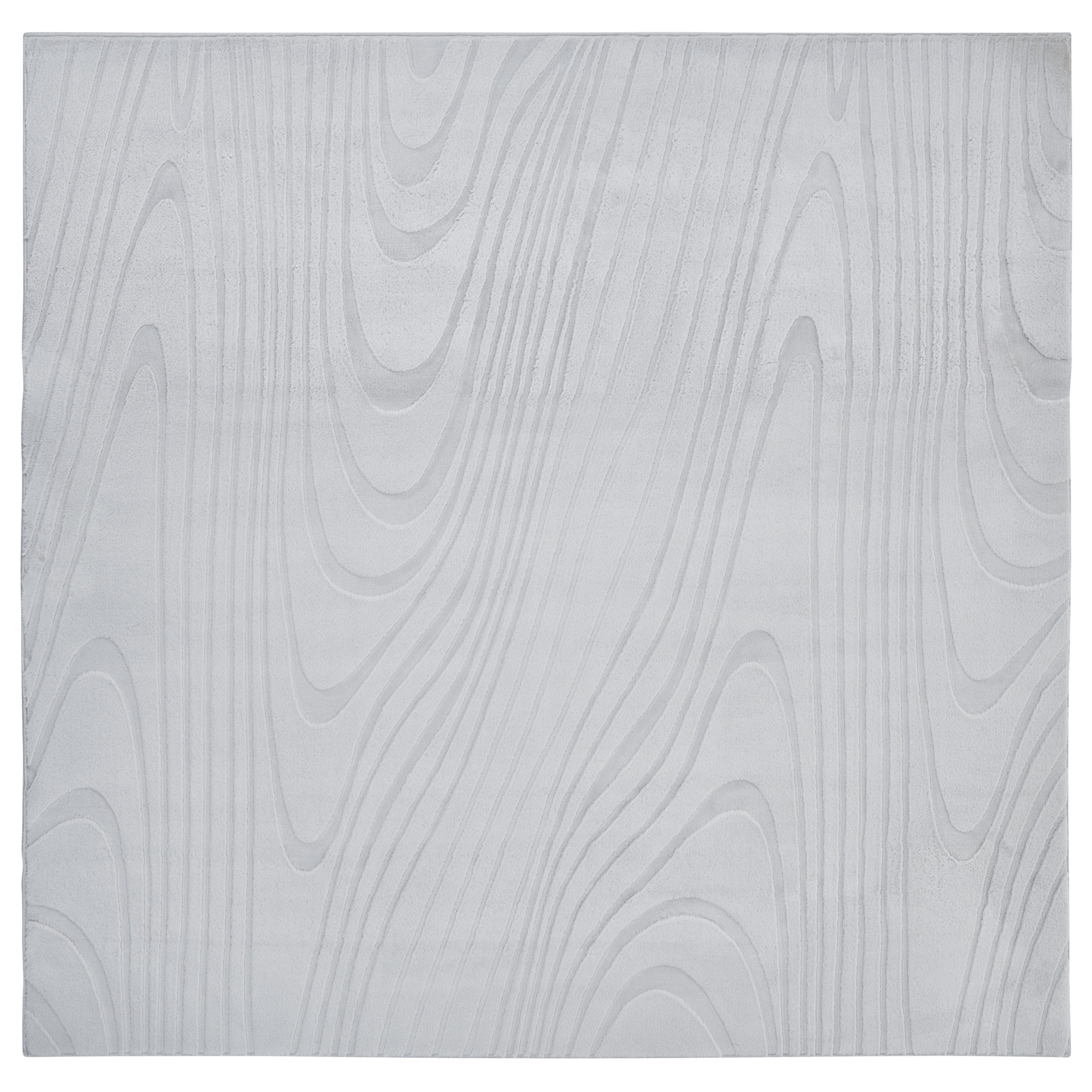 KUNSTFELLTEPPICH Hellgrau 160/160 cm Ontake - Hellgrau/Grau, Kunststoff (160/160cm) - Beliani