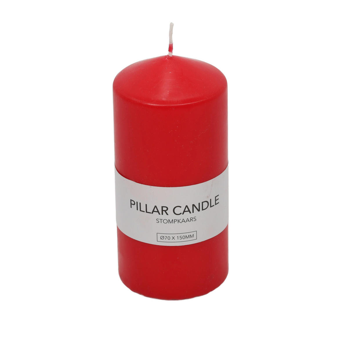 KERZE aus Paraffin 7/7/15 cm - Rot, Paraffin (7/15/7cm) - Home Styling Collection