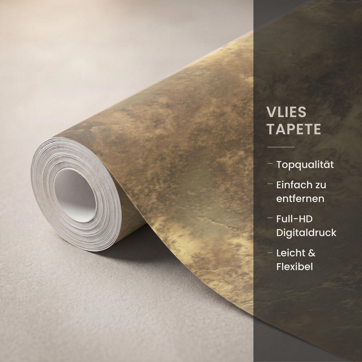 TAPETE - Antik - Metallic-Look - Gold - 450x220 cm - Messingfarben, Papier (450/220cm) - OnlyWow
