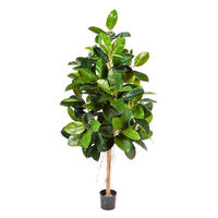 KUNSTBAUM Künstlicher Gummibaum - Karim 210 cm - Grün, Kunststoff (210cm) - aplanta