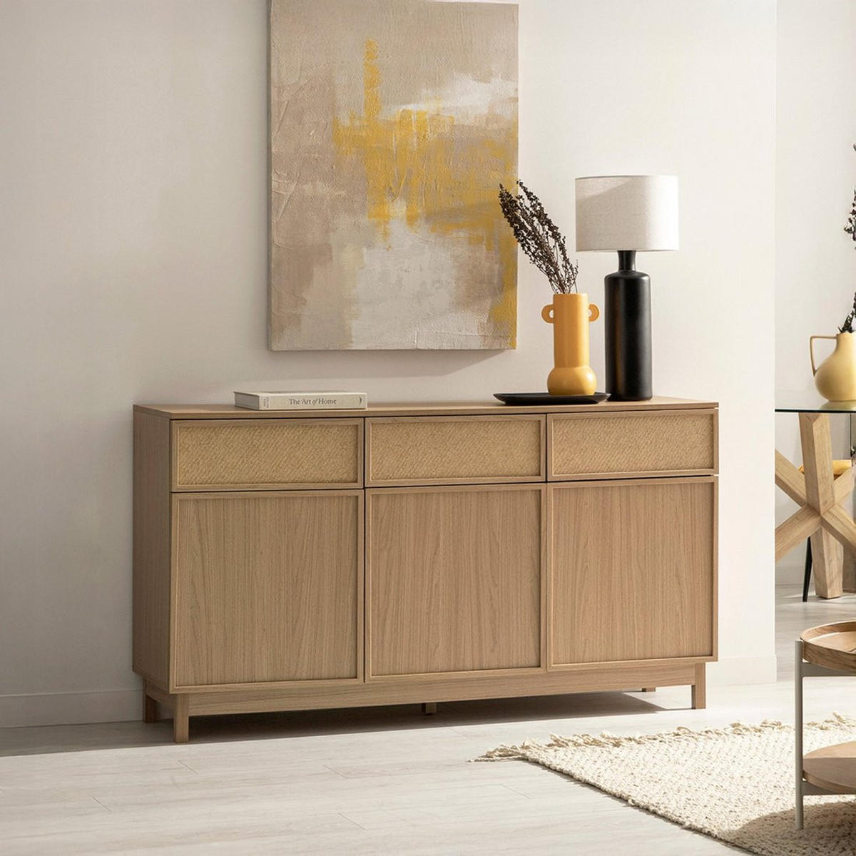 ANRICHTE NIEDRIGE Bora Natürlich 150 cm x 82,5 cm - Naturfarben, Holzwerkstoff (150/82/40cm) - Klast Home