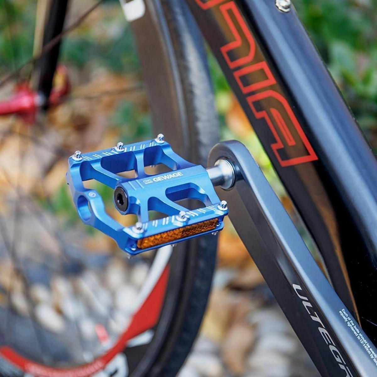 FAHRRAD Pedale 9/16 Zoll Aluminium Blau mit Reflektoren - Blau, Metall (7.4/1.5/11cm)