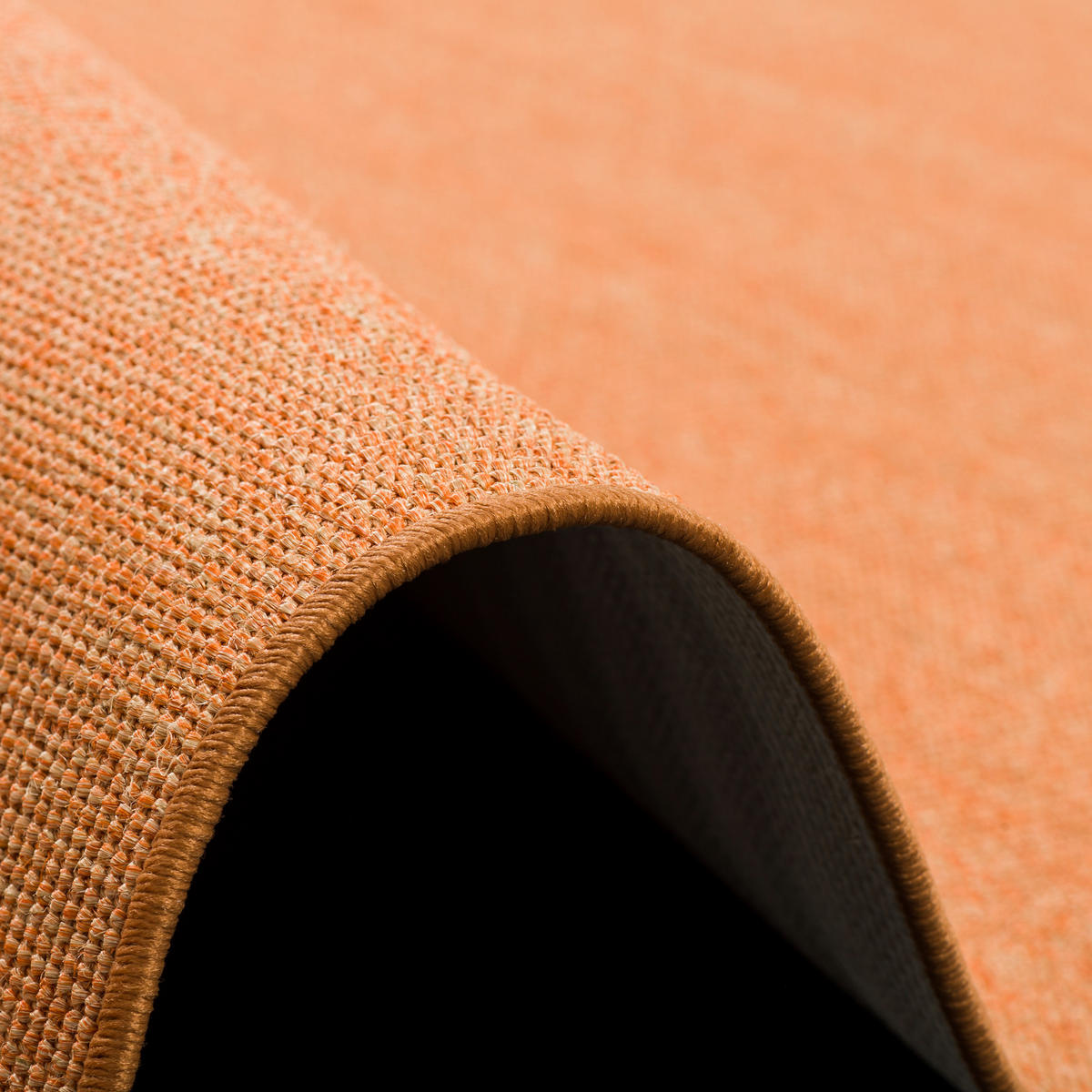 SISAL NATUR LÄUFER TEPPICH - Orange, Textil (100/100cm) - Snapstyle