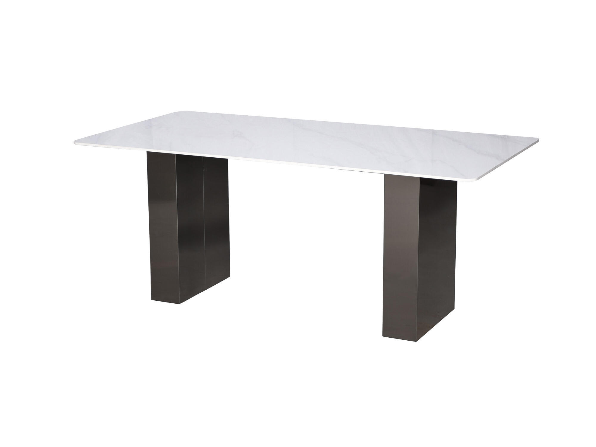 ESSTISCH MODIG Weiß 200x100x75 cm - Weiß, Stein (100/200/75cm) - FURNLUX