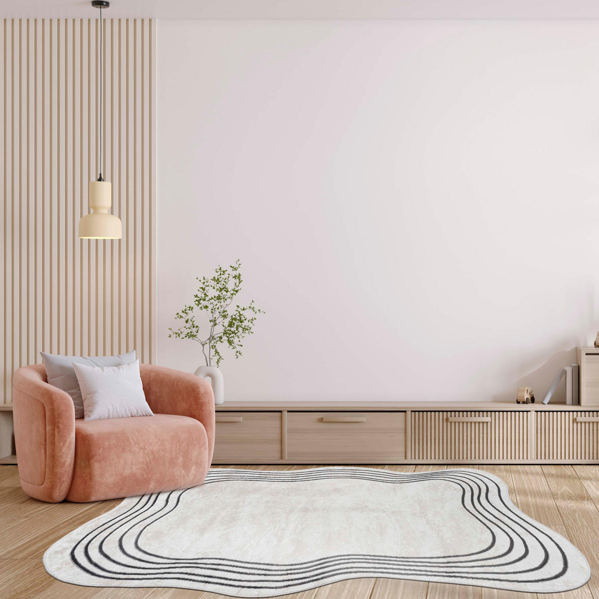 TEPPICH Weiß Abstrakt - Kurzflor Unregelmäßig Unregelmäßige Form - Ecru - 120 x 170 cm - Weiß, Textil (120/170cm) - Mazovia