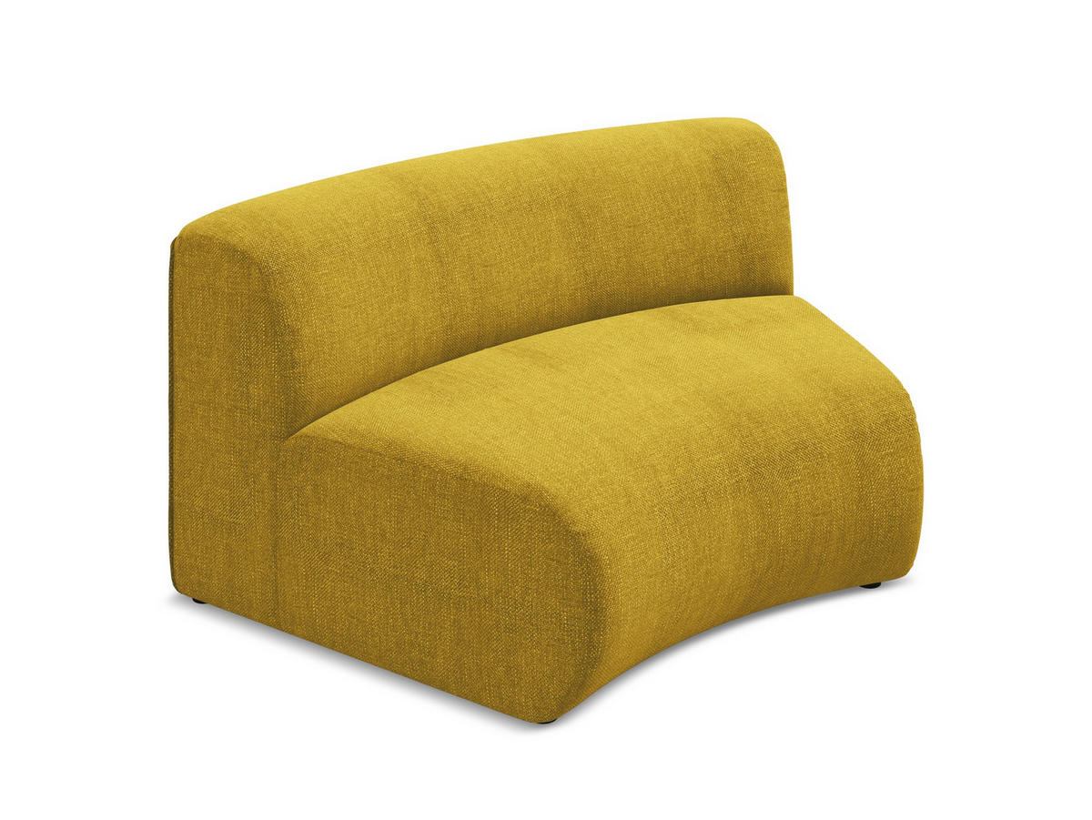SOFAELEMENT Chenille Stoff Gelb - Currygelb/Gelb, Kunststoff/Textil (147/70/89cm) - Makamii